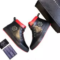 baskets philipp plein mocassins et zapatos sheepskin black red